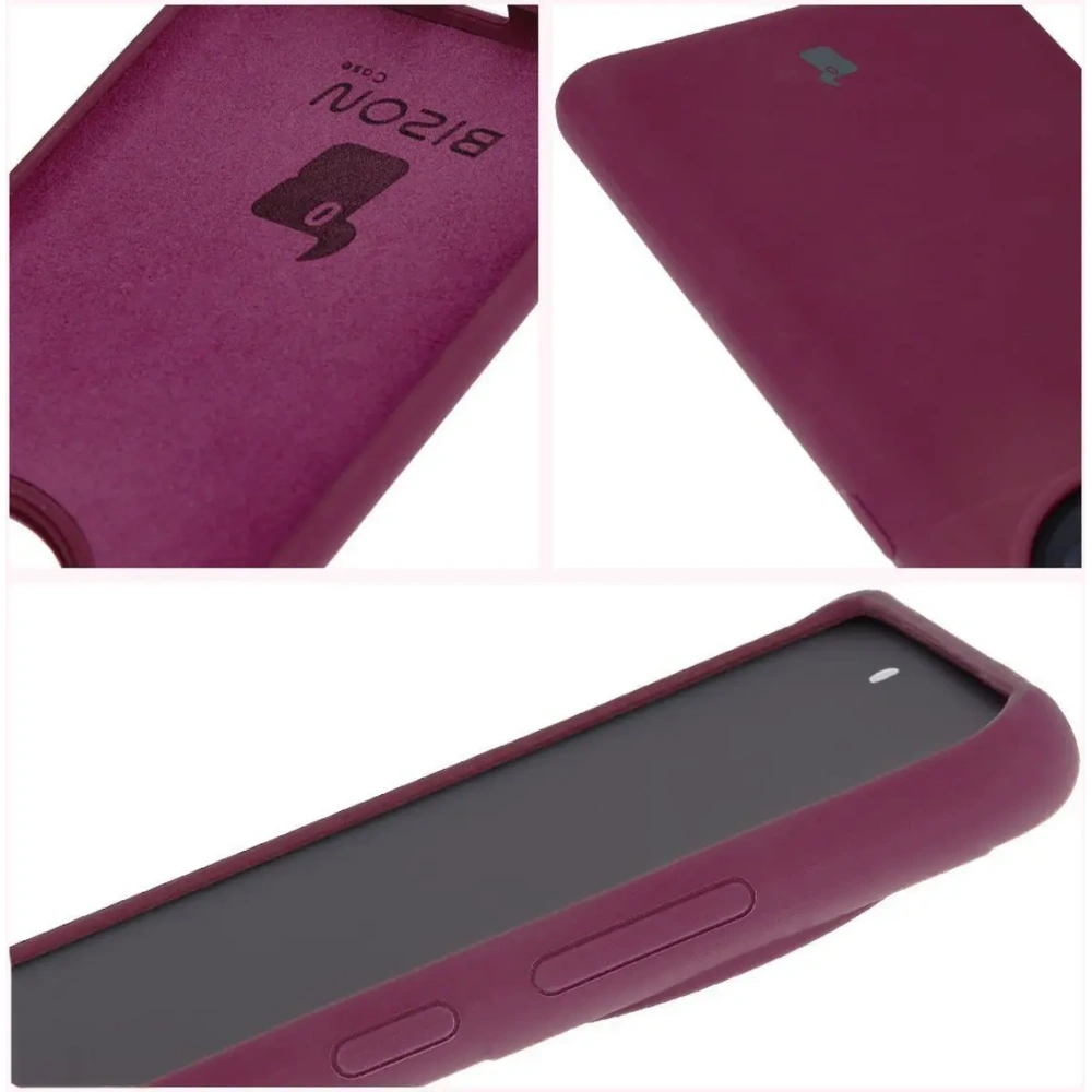 Silikonowe etui Bizon Soft Case do OnePlus 12R ciemnofioletowe
