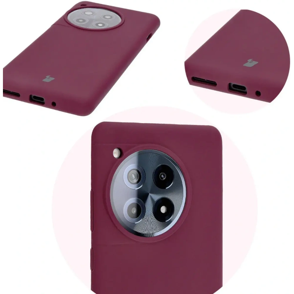 Silikonowe etui Bizon Soft Case do OnePlus 12R ciemnofioletowe