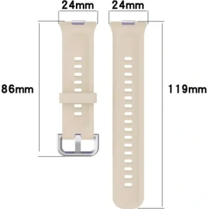 Buy Bizon Strap Watch Silicone Pro Huawei Watch Fit 3 beige - BIZ5291 - {ean13} - Home Screen Store Europe