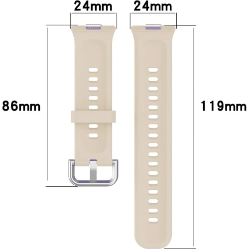 Kup Bizon Strap Uhr Silikon Pro Huawei Uhr Fit 3 beige - BIZ5291 - {ean13} - Sklep Home Screen