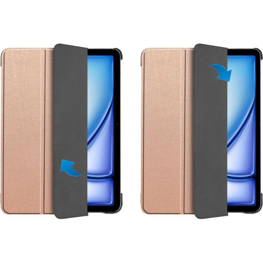 Etui Bizon Case Tab Croc do iPad Air 13" M2 2024 różowozłote