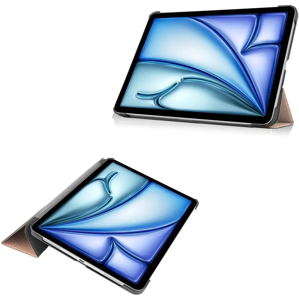 Etui Bizon Case Tab Croc do iPad Air 13" M2 2024 różowozłote