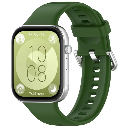 Kup Bizon Strap Óra Szilikon Pro Huawei Watch Fit 3 sötét zöld - BIZ5299 - {ean13} - Sklep Home Screen