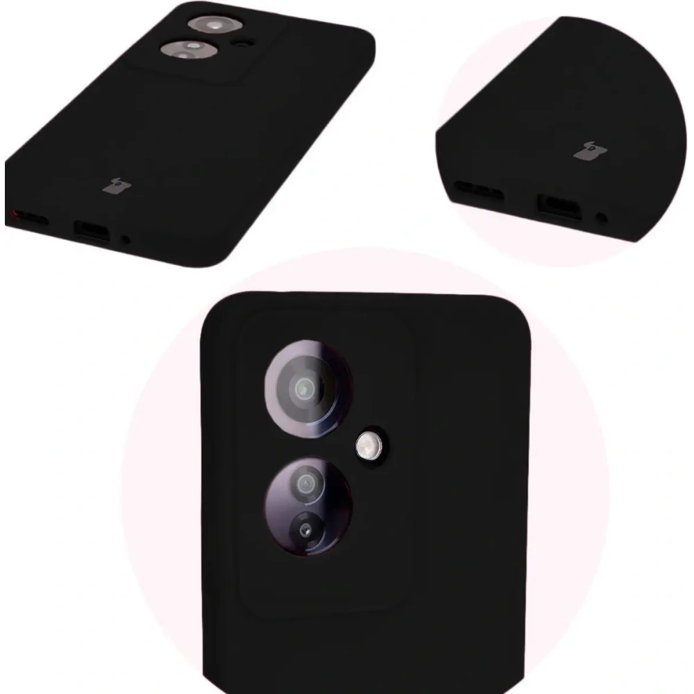 Silikonowe etui Bizon Soft Case do Oppo Reno11 F 5G czarne