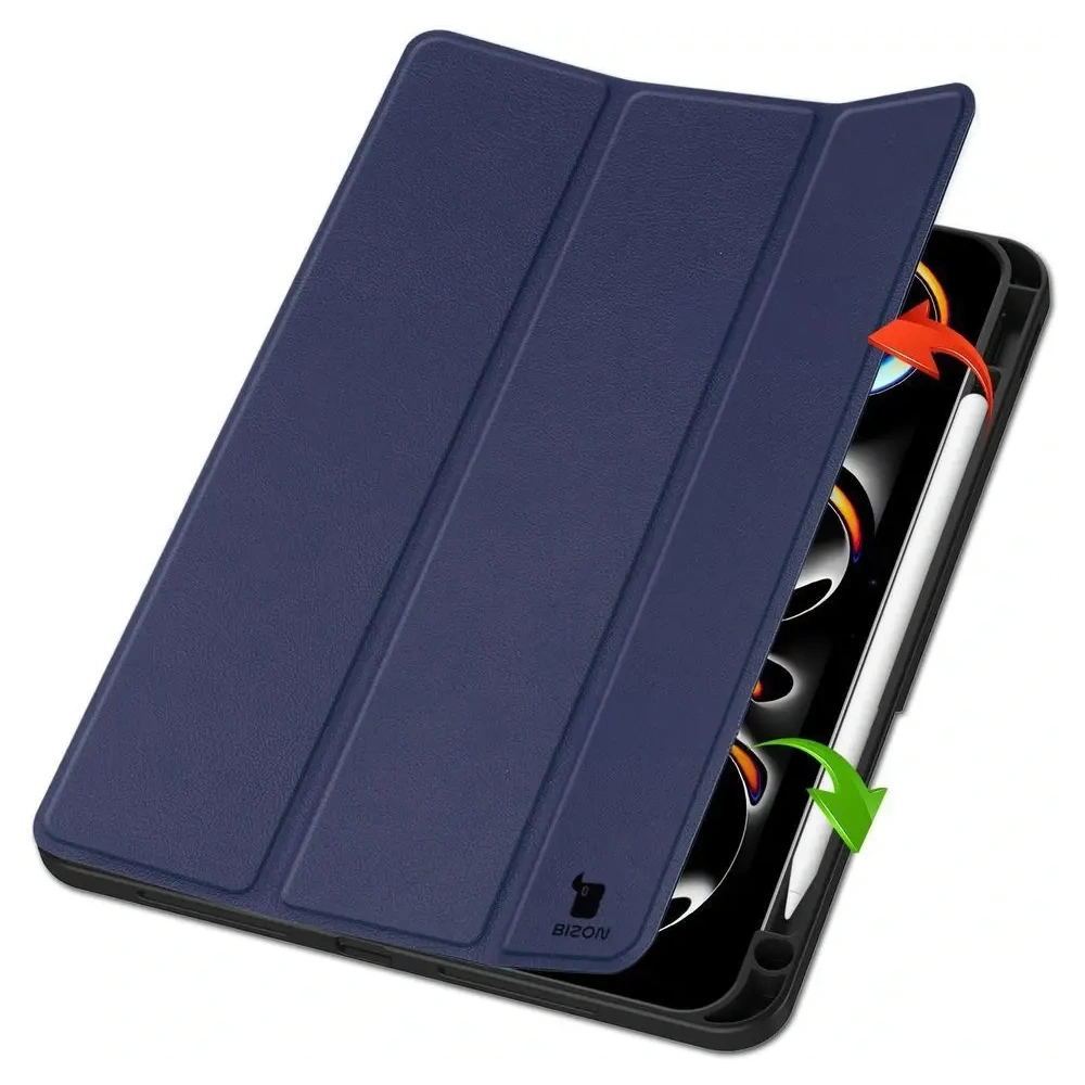 Etui Bizon Case Tab Lizard do iPad Pro 11" 5 gen. 2024 granatowe