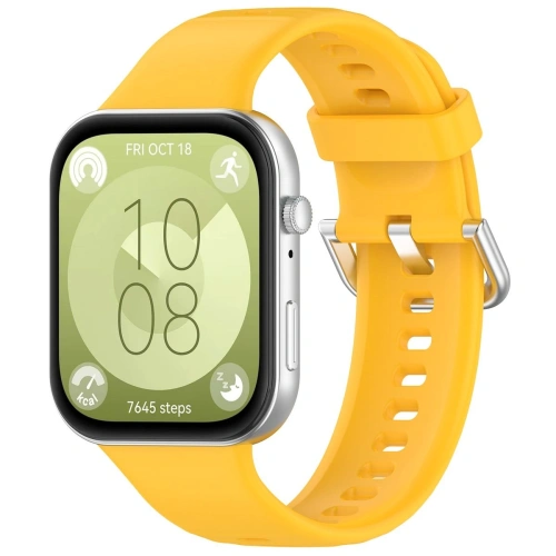 Kup Pasek Bizon Strap Watch Silicone Pro do Huawei Watch Fit 3 żółty - BIZ5779 - {ean13} - Sklep Home Screen