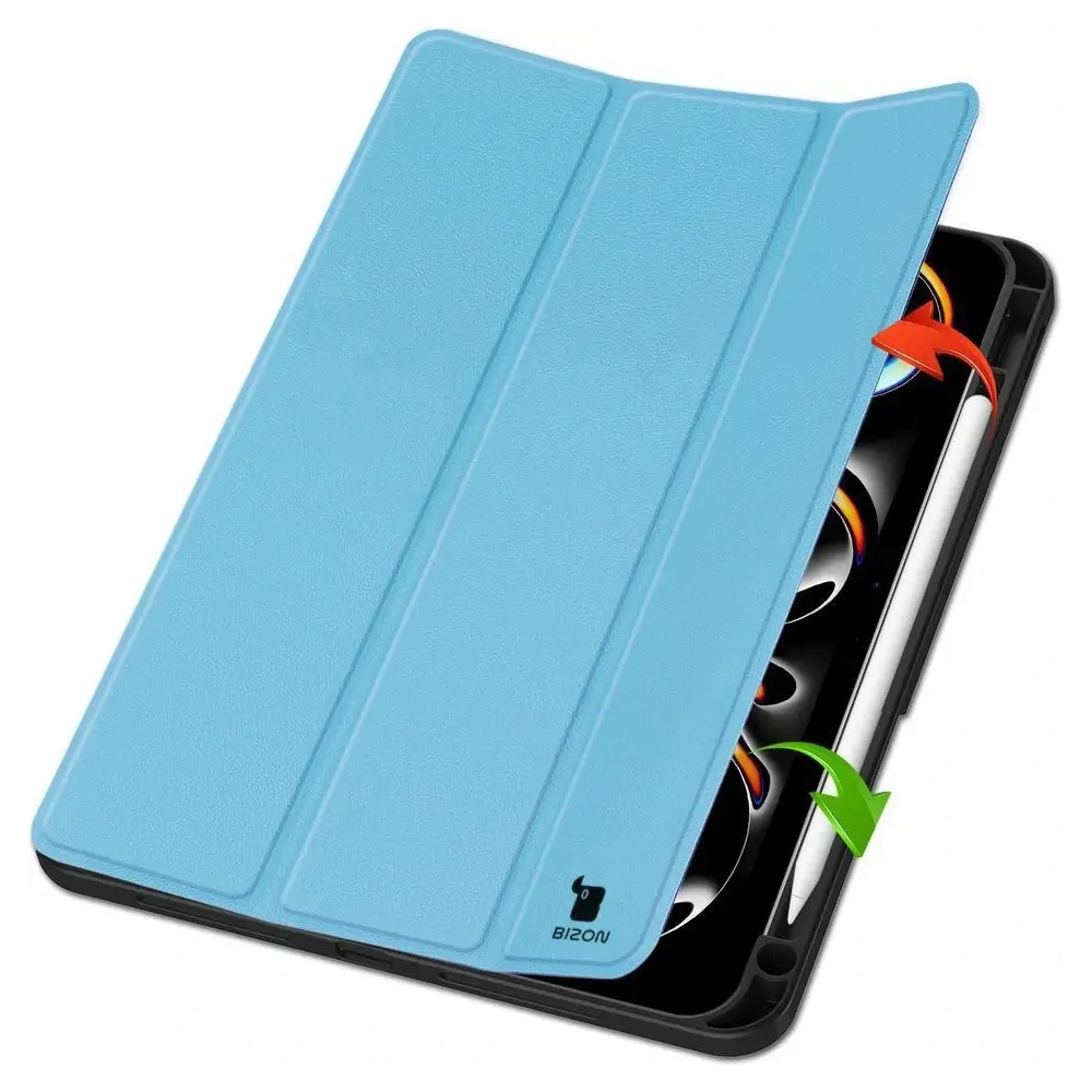 Etui Bizon Case Tab Lizard do iPad Pro 11" 5 gen. 2024 błękitne