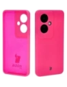 Silikonowe etui Bizon Soft Case do Oppo Reno11 F 5G neonowo-różowe