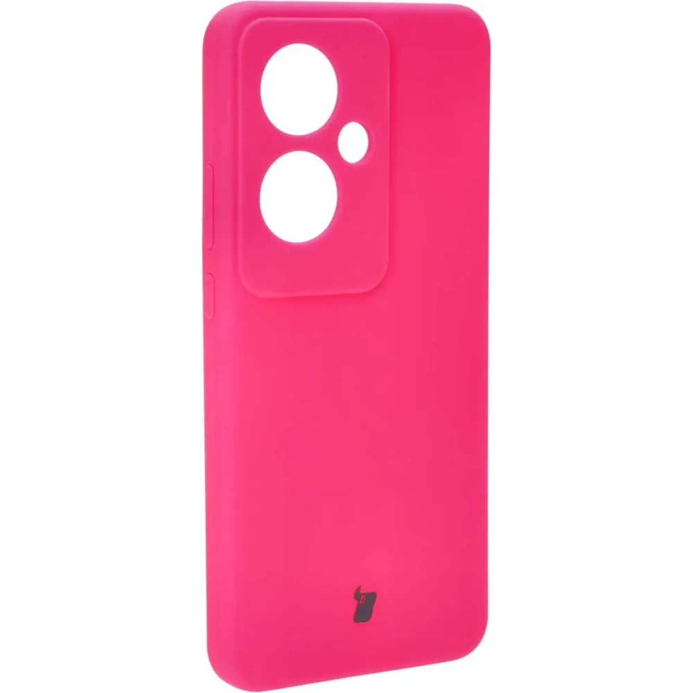 Silikonowe etui Bizon Soft Case do Oppo Reno11 F 5G neonowo-różowe