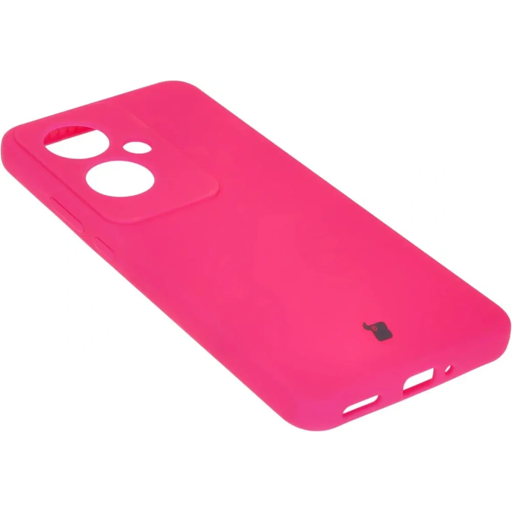 Silikonowe etui Bizon Soft Case do Oppo Reno11 F 5G neonowo-różowe