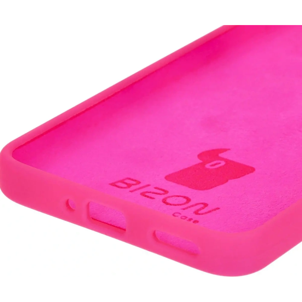 Silikonowe etui Bizon Soft Case do Oppo Reno11 F 5G neonowo-różowe