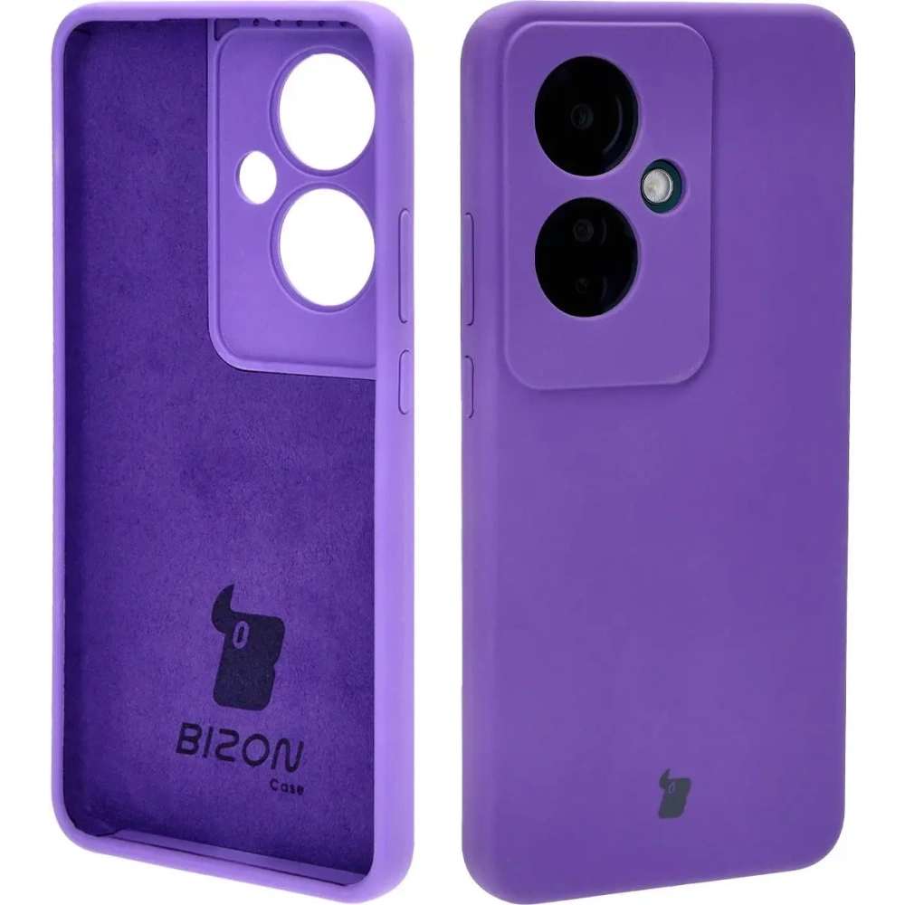 Silikonowe etui Bizon Soft Case do Oppo Reno11 F 5G fioletowe