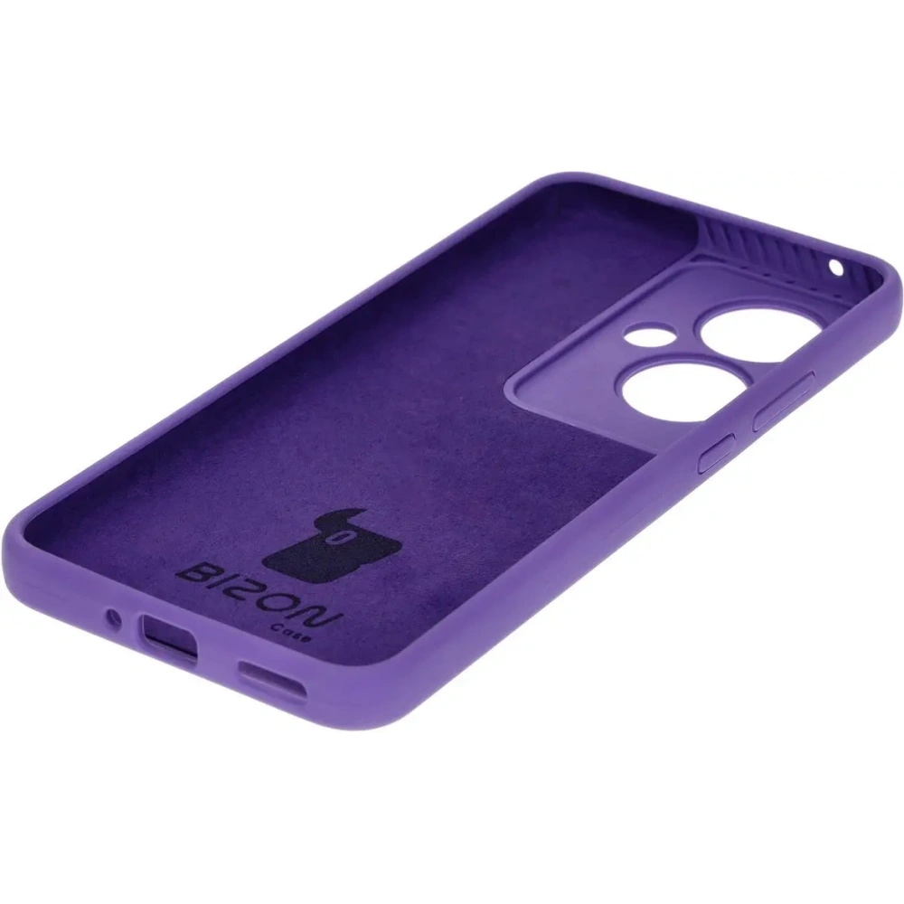 Silikonowe etui Bizon Soft Case do Oppo Reno11 F 5G fioletowe
