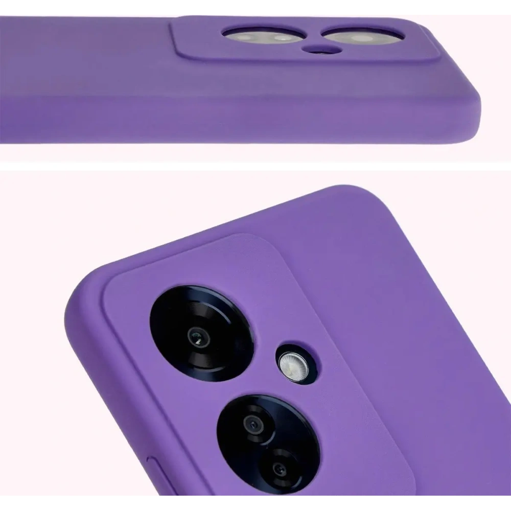 Silikonowe etui Bizon Soft Case do Oppo Reno11 F 5G fioletowe