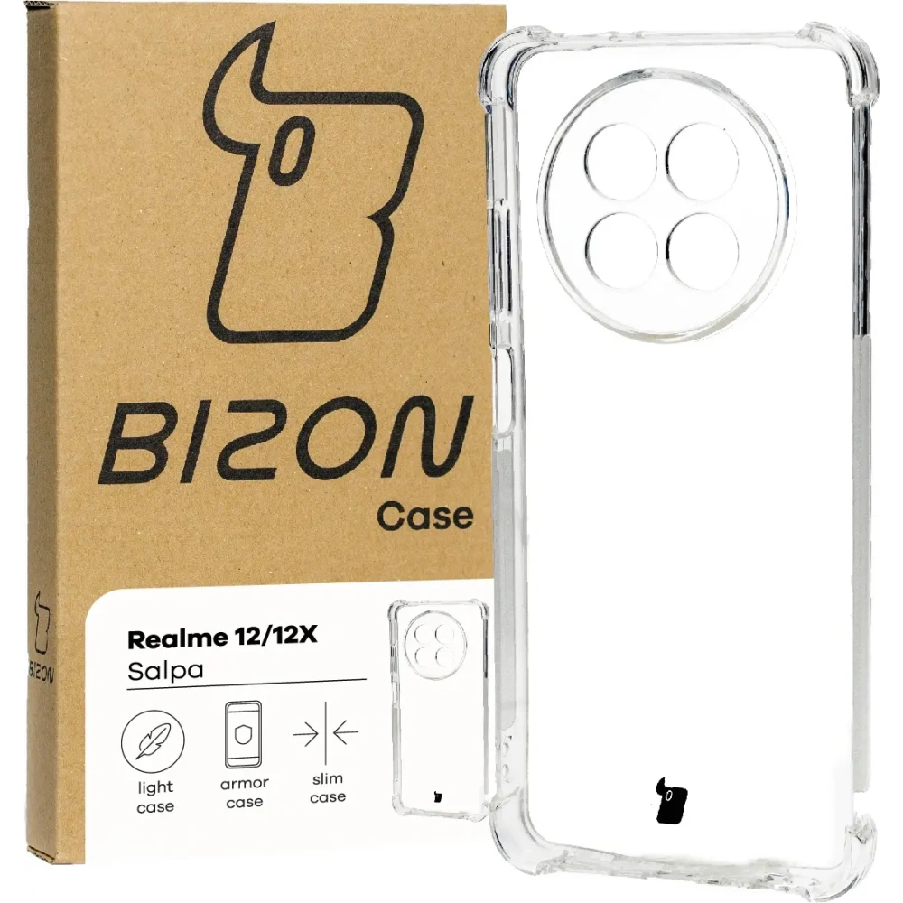 Elastyczne etui Bizon Case Salpa do Realme 12/12X przezroczyste