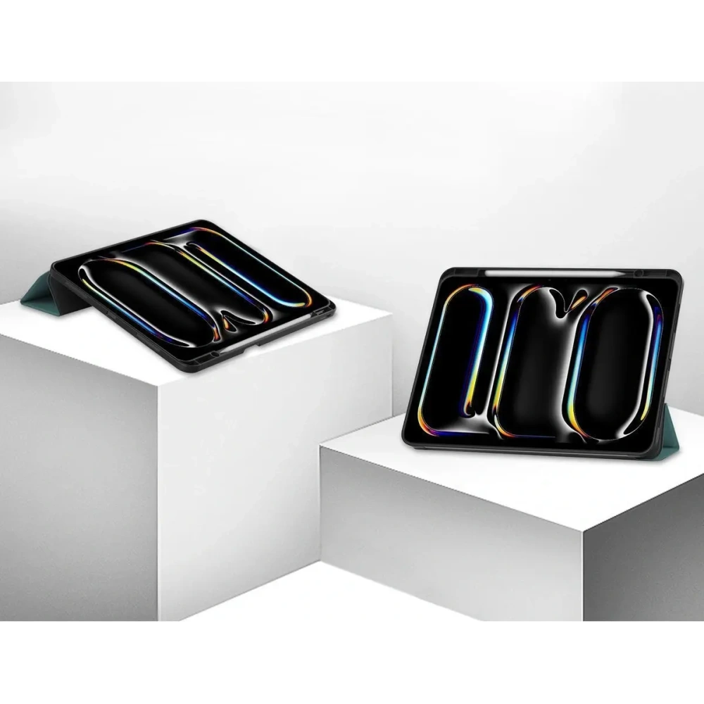 Etui Bizon Case Tab Lizard do iPad Pro 13" 7 gen. 2024 ciemnozielone