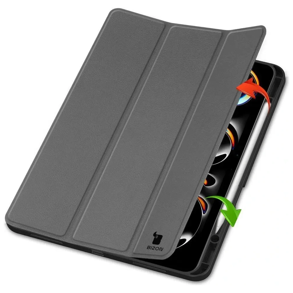 Etui Bizon Case Tab Lizard do iPad Pro 13" 7 gen. 2024 szare