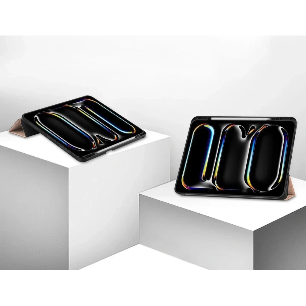 Etui Bizon Case Tab Lizard do iPad Pro 13" 7 gen. 2024 różowozłote