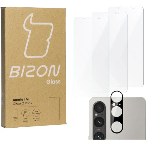 Buy BIZON Clear 3x screen glass + camera glass Sony Xperia 1 VI - BIZ5362 - {ean13} - Home Screen Store Europe
