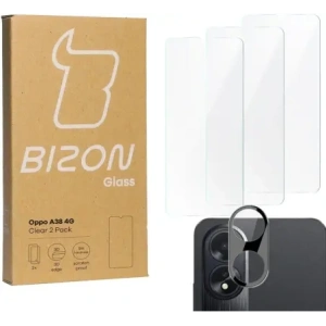 Kup BIZON Clear 3x sticlă pentru ecran + sticlă pentru cameră Oppo A38 4G - BIZ5364 - {ean13} - Sklep Home Screen