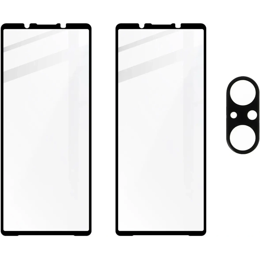 2x Szkło na ekran + szkło na aparat BIZON Edge do Sony Xperia 5 V