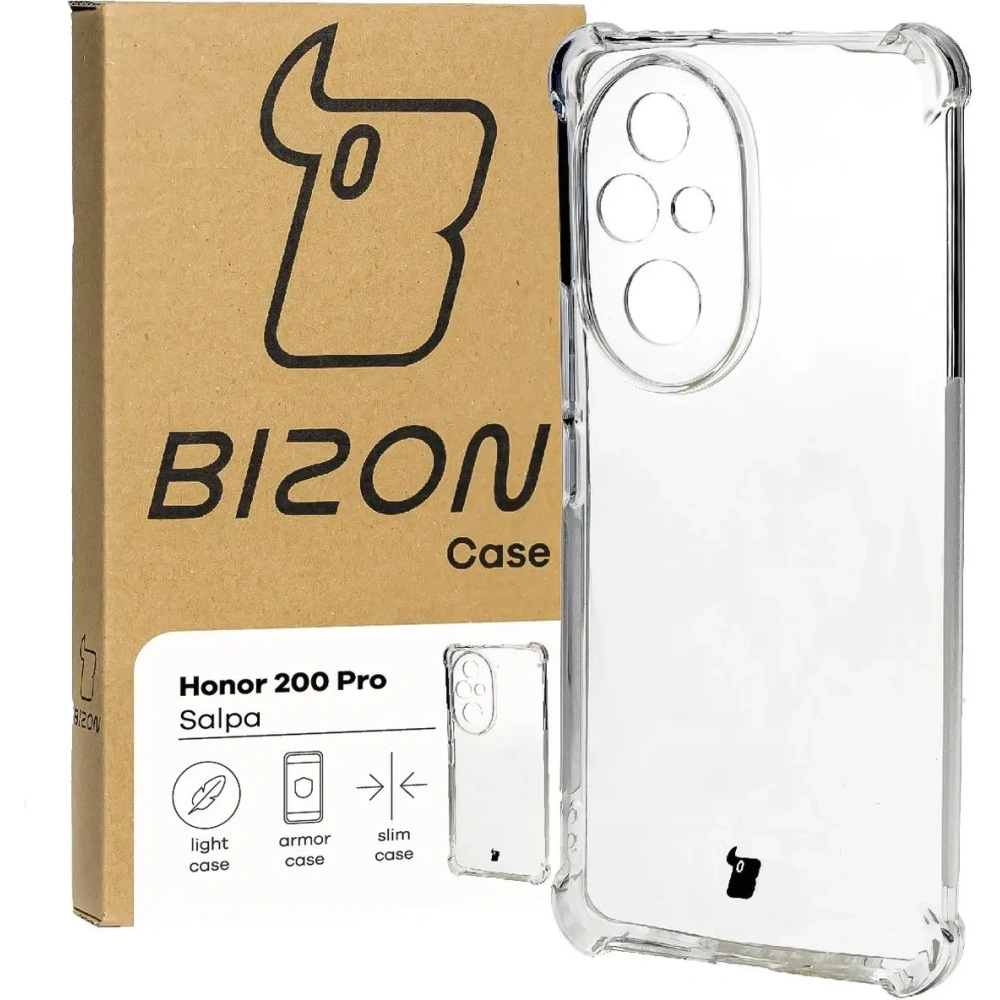 Elastyczne etui Bizon Case Salpa do Honor 200 Pro przezroczyste