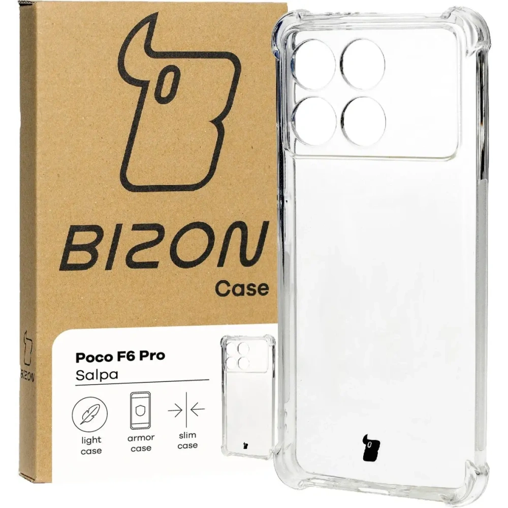 Elastyczne etui Bizon Case Salpa do Xiaomi Poco F6 Pro przezroczyste