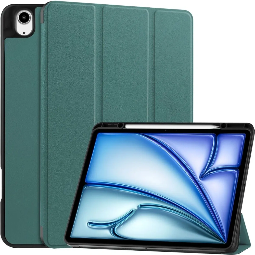 Etui Bizon Case Tab Lizard do iPad Air 13" 2024 ciemnozielone
