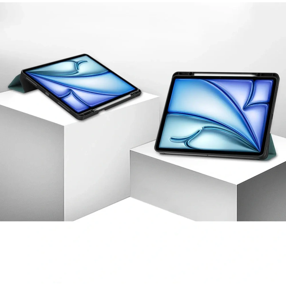 Etui Bizon Case Tab Lizard do iPad Air 13" 2024 ciemnozielone