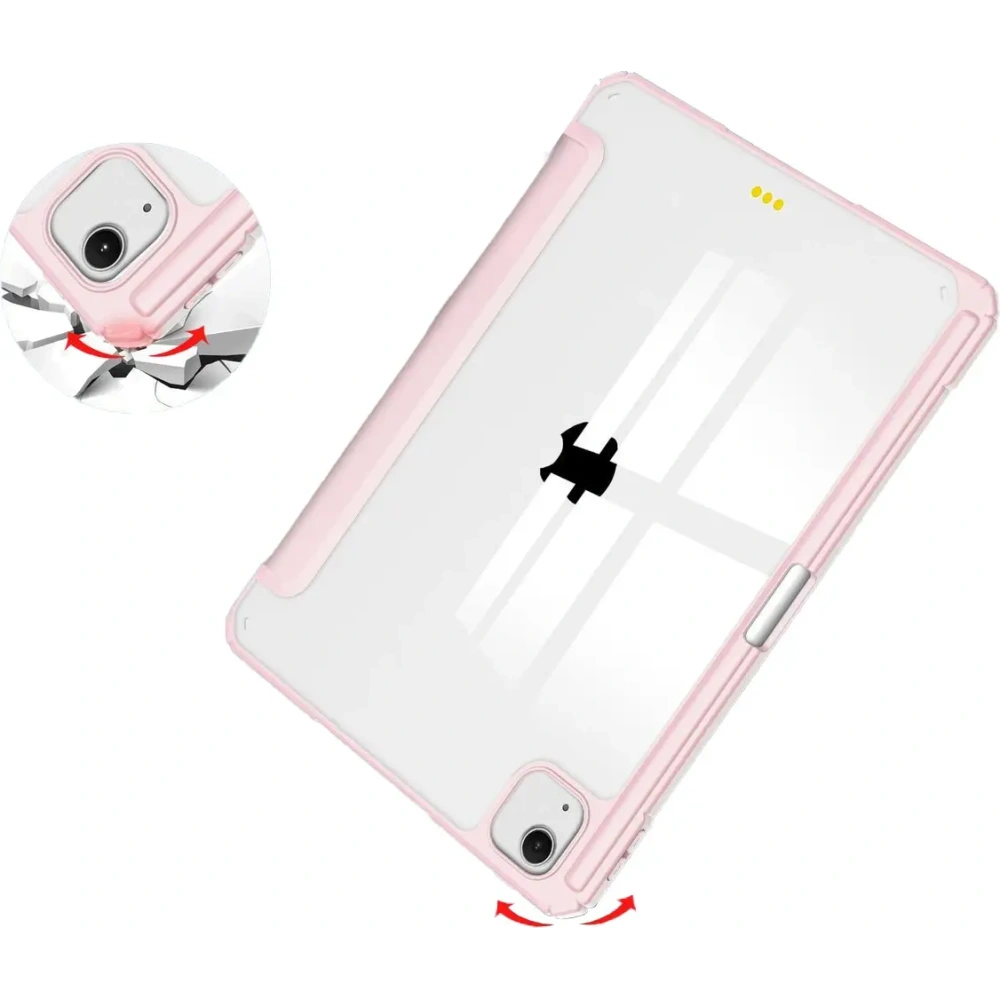 Etui Bizon Case Tab Clear Matt do iPad Air 13" 2024 różowe