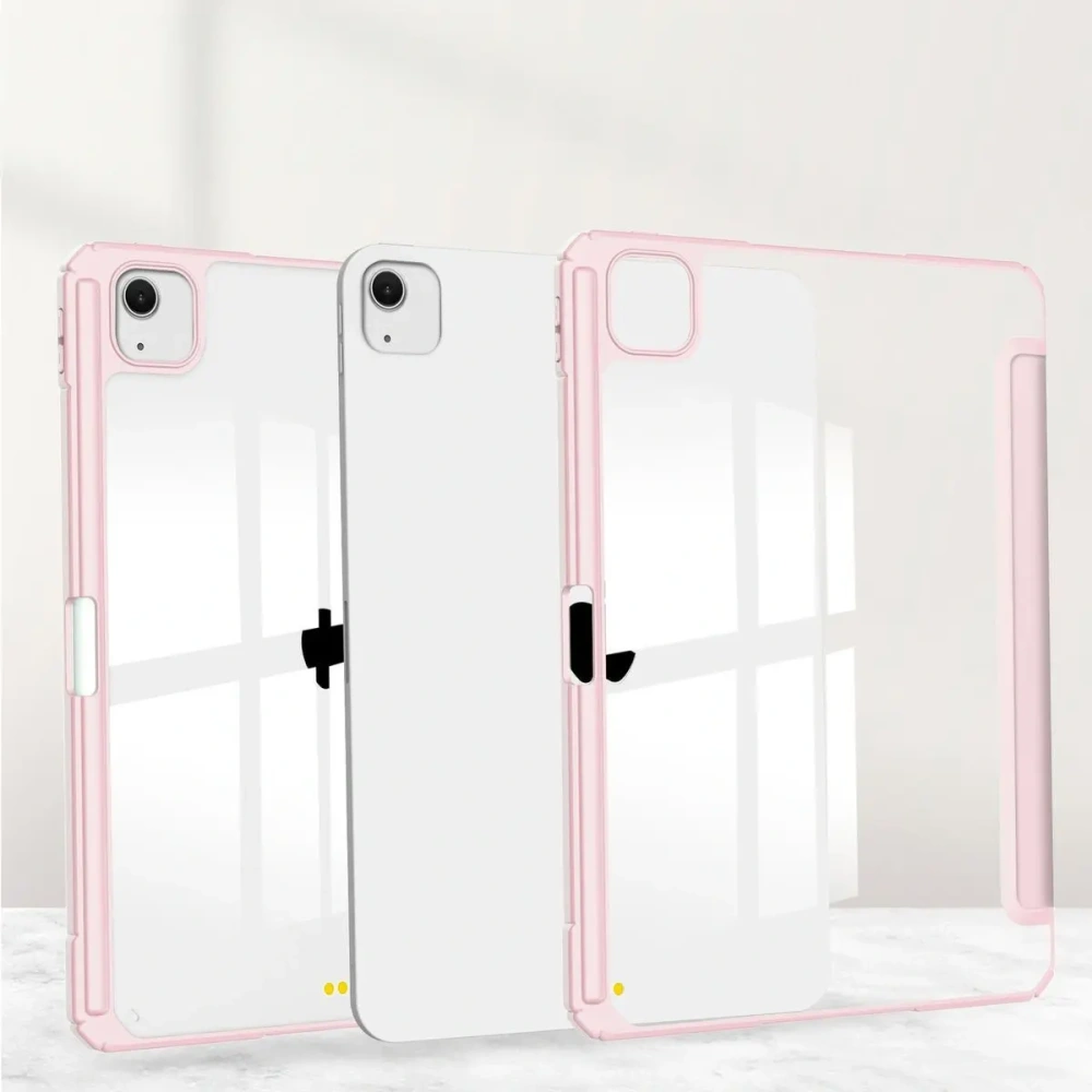 Etui Bizon Case Tab Clear Matt do iPad Air 13" 2024 różowe