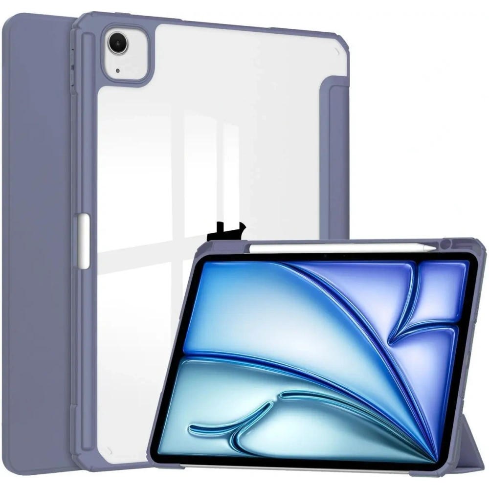 Etui Bizon Case Tab Clear Matt do iPad Air 13" 2024 lawendowe