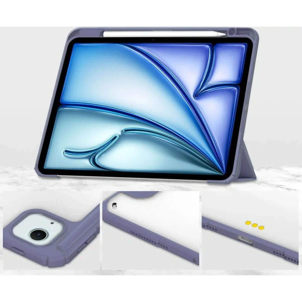 Etui Bizon Case Tab Clear Matt do iPad Air 13" 2024 lawendowe