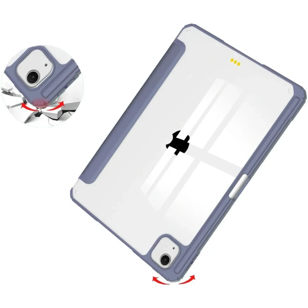 Etui Bizon Case Tab Clear Matt do iPad Air 13" 2024 lawendowe