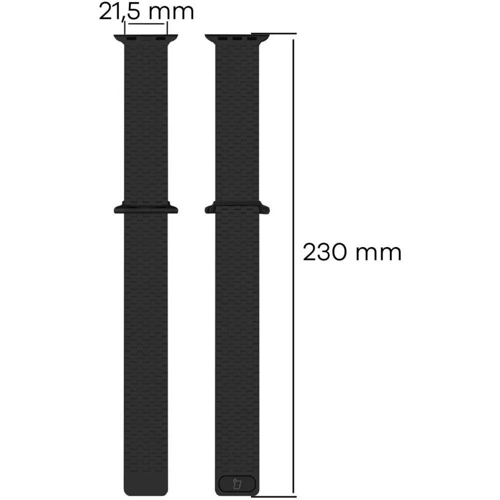 Pasek ze stali nierdzewnej Bizon Strap Watch Titanium do Apple Watch 38/40/41/42 mm czarny