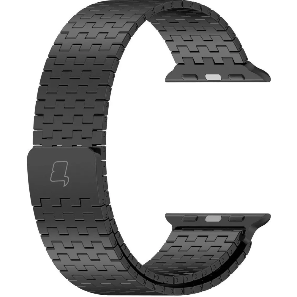 Pasek ze stali nierdzewnej Bizon Strap Watch Titanium do Apple Watch 38/40/41/42 mm czarny