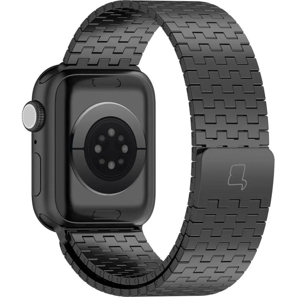 Pasek ze stali nierdzewnej Bizon Strap Watch Titanium do Apple Watch 38/40/41/42 mm czarny