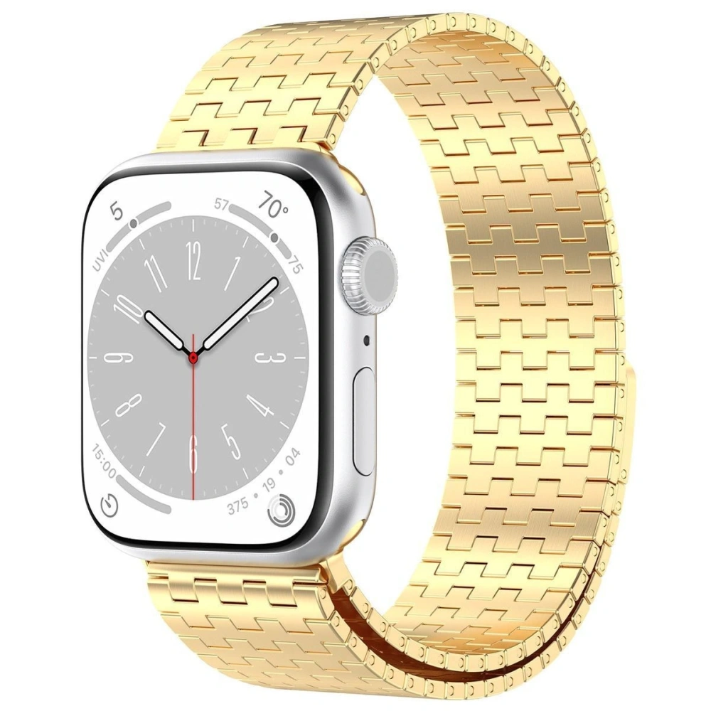Pasek ze stali nierdzewnej Bizon Strap Watch Titanium do Apple Watch 38/40/41/42 mm złoty