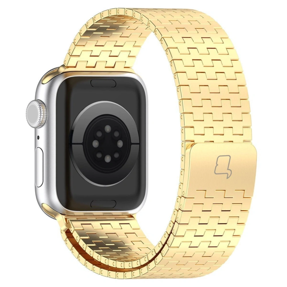 Pasek ze stali nierdzewnej Bizon Strap Watch Titanium do Apple Watch 38/40/41/42 mm złoty