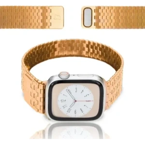 Kup Pás z nerezové oceli Bizon Strap Watch Titanium do Apple Watch 38/40/41/42 mm růžovo-zlatý - BIZ5402 - {ean13} - Sklep Home Screen