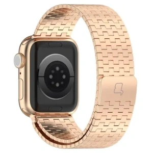 Kup Pás z nerezové oceli Bizon Strap Watch Titanium do Apple Watch 38/40/41/42 mm růžovo-zlatý - BIZ5402 - {ean13} - Sklep Home Screen