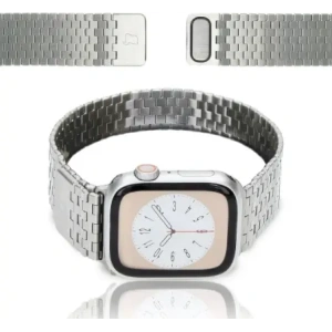 Kup Bizon Strap Uhr Titan Apple Uhr 38/40/41/42 mm silber - BIZ5807 - {ean13} - Sklep Home Screen