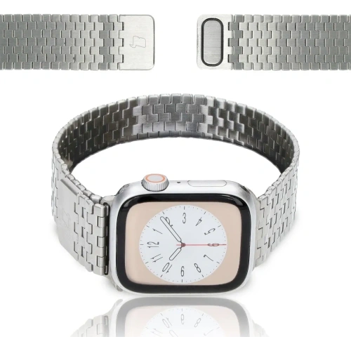Buy Bizon Strap Watch Titanium Apple Watch 38/40/41/42 mm silver - BIZ5807 - {ean13} - Home Screen Store Europe