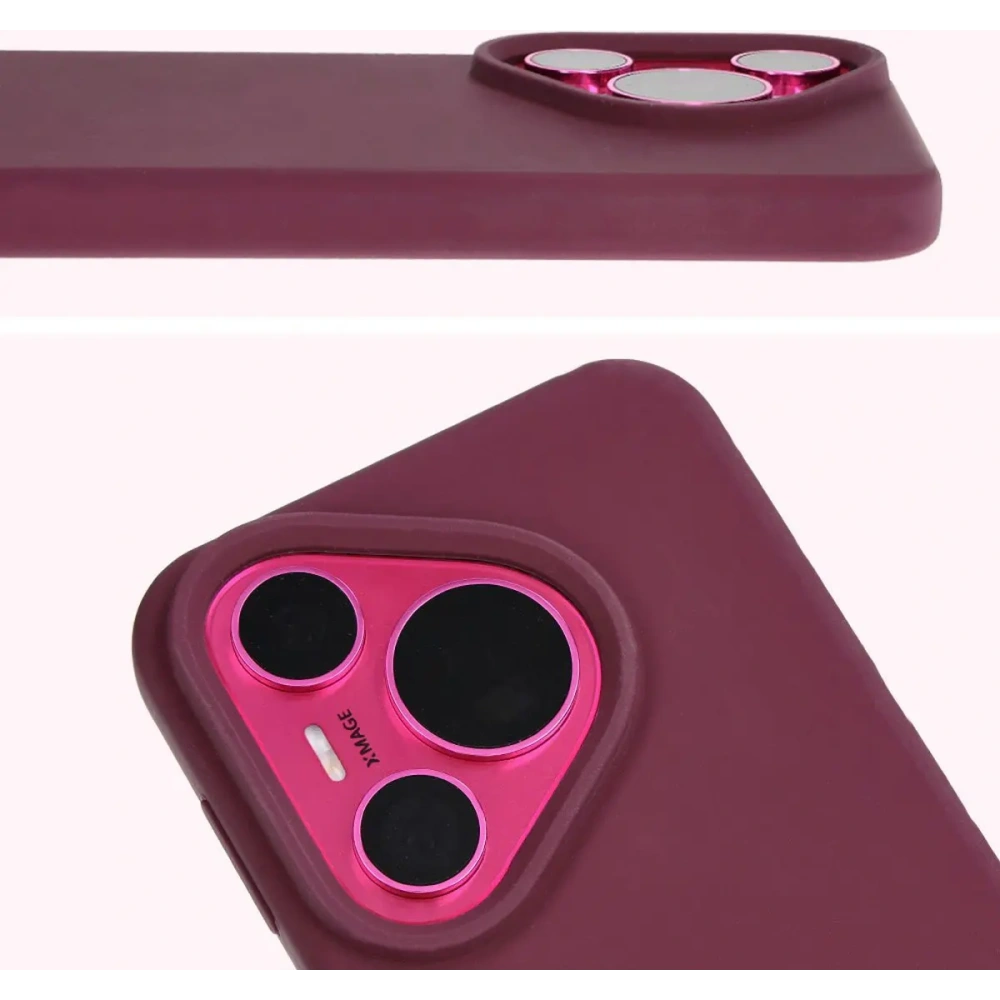 Silikonowe etui Bizon Soft Case do Huawei Pura 70 ciemnofioletowe