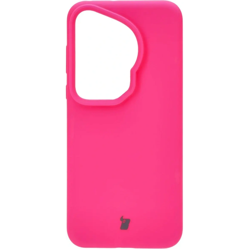 Silikonowe etui Bizon Soft Case do Huawei Pura 70 neonowo-różowe