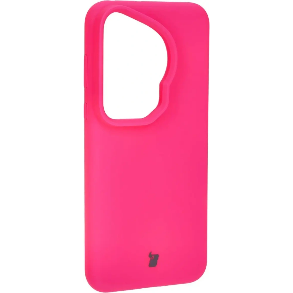 Silikonowe etui Bizon Soft Case do Huawei Pura 70 neonowo-różowe
