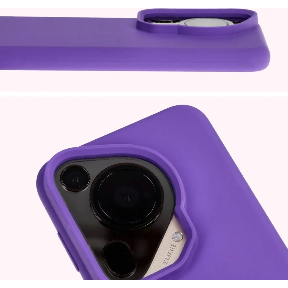 Silikonowe etui Bizon Soft Case do Huawei Pura 70 fioletowe