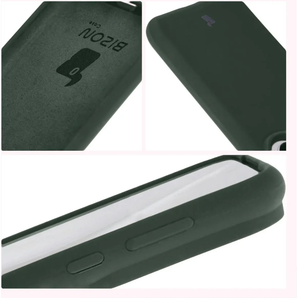 Silikonowe etui Bizon Soft Case do Huawei Pura 70 Pro / Pro+ ciemnozielone