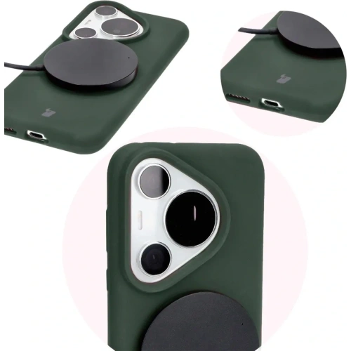 Kup Bizon Soft Case Huawei Pura 70 Pro / Pro+ verde închis - BIZ5417 - {ean13} - Sklep Home Screen