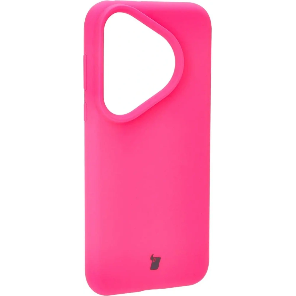 Silikonowe etui Bizon Soft Case do Huawei Pura 70 Pro / Pro+ neonowo-różowe